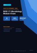 BIOD 171 Microbiology Module 6 Exam with Complete Q&As Actual Exam 2026&sol;2027 &ndash; Complete Exam-Style Questions & Answers &vert; 100&percnt; Certified Verified &ndash; Pass Guaranteed &ndash; A&plus; Graded&NewLine;&NewLine;