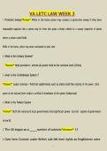 VA LETC Law Week 3 Questions & Answers Complete Study Guide &vert; Verified Solutions&period;