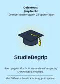 Tentamen &lpar;Oefentoets&rpar; Jeugdstrafrecht  Criminologie & Veiligheid   9789462360006             