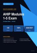 AHIP Modules 1-5 Exam Complete Questions & Answers Verified Actual Exam 2026&sol;2027 &ndash; Complete Exam-Style Q&As &vert; 100&percnt; Certified Verified &ndash; Pass Guaranteed &ndash; A&plus; Graded