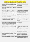 Virginia Class A Contractor Exam Questions & Answers &vert; Complete Study Guide