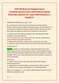 VATI PN Maternal Newborn Exam &NewLine;Complete Question Bank with Evidence-Based &NewLine;Rationales Updated Per Latest NGN Guidelines &vert; &NewLine;Graded A&plus;