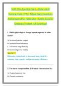 NUR 2214 Practice Exam &ndash; Older Adult &NewLine;Nursing &lpar;Quiz 2 V2&rpar; &vert; Actual Exam Questions &NewLine;And Answers Plus Rationales &vert; Latest 2026&sol;27  &NewLine;Graded A&vert; Instant Pdf Download
