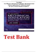 Test Bank for Pilbeam&rsquo;s Mechanical Ventilation&comma; 8th Edition 8e by James M&period; Cairo &vert; Complete Questions and Answers