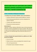 SEPSIS EXAM PRACTICE QUESTIONS AND CORRECT &NewLine;ANSWERS &lpar;VERIFIED ANSWERS&rpar; PLUS RATIONALES &NewLine;2026 Q&A &vert; INSTANT DOWNLOAD PDF