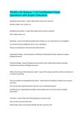 TExES Life Science 7-12 Certification Exam Questions with Expert Solutions