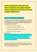 SEXUALLY TRANSMITTED INFECTIONS EXAM &NewLine;PRACTICE QUESTIONS AND CORRECT ANSWERS &NewLine;&lpar;VERIFIED ANSWERS&rpar; PLUS RATIONALES 2026 Q&A &NewLine;&vert; INSTANT DOWNLOAD PDF 