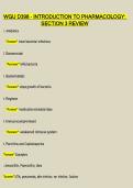 WGU D398 Introduction to Pharmacology Section 3 Review Questions & Answers &vert; Complete Study Guide &vert; Verified Solutions &vert; Exam Prep