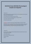 HESI RN Exit Exam 2024 NGN&colon; Pharmacology & &NewLine;Complex Care Integration