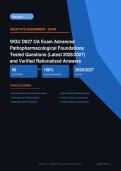 WGU D027 Advanced Pathopharmacological Foundations Bundle Actual Exam 2026&sol;2027 &ndash; A&plus; Graded &ndash; 100&percnt; Verified &vert; Detailed Rationales &ndash; Pass Guaranteed
