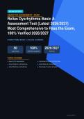 Relias Dysrhythmia Basic A Assessment Test Verified Q&As Actual Exam 2026&sol;2027 &ndash; Complete Exam-Style Questions & Answers &vert; 100&percnt; Certified Verified &ndash; Pass Guaranteed &ndash; A&plus; Graded