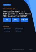 AHIP Modules 1-5 Exam Questions & Verified Answers Actual Exam 2026&sol;2027 &ndash; Complete Exam-Style Q&As &vert; 100&percnt; Certified Verified &ndash; Pass Guaranteed &ndash; A&plus; Graded