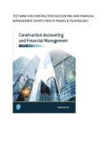 Test bank for Construction Accounting and Financial Management &lpar;What's New in Trades & Technology&rpar; all pages fully covered with test questions and answers graded A&plus;