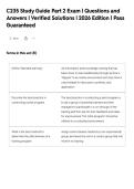 C235 Study Guide Part 2 Exam &vert; Questions and&NewLine;Answers &vert; Verified Solutions &vert; 2026 Edition &vert; Pass&NewLine;Guaranteed