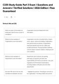 C235 Study Guide Part 3 Exam &vert; Questions and&NewLine;Answers &vert; Verified Solutions &vert; 2026 Edition &vert; Pass&NewLine;Guaranteed