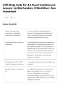 C235 Study Guide Part 1 A Exam &vert; Questions and&NewLine;Answers &vert; Verified Solutions &vert; 2026 Edition &vert; Pass&NewLine;Guaranteed