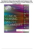 TEST BANK FOR CLINICAL NURSING SKILLS AND TECHNIQUES 11TH EDITION BY ANNE GRIFFIN PERRY&comma; PATRICIA A&period; POTTER CHAPTER 1-43 COMPLETE GUIDE