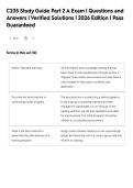 C235 Study Guide Part 2 A Exam &vert; Questions and&NewLine;Answers &vert; Verified Solutions &vert; 2026 Edition &vert; Pass&NewLine;Guaranteed