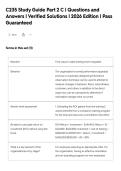 C235 Study Guide Part 2 C &vert; Questions and&NewLine;Answers &vert; Verified Solutions &vert; 2026 Edition &vert; Pass&NewLine;Guaranteed