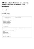 c235 Unit 3 Exam &vert; Questions and Answers &vert;&NewLine;Verified Solu