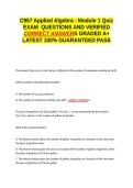 C957 Applied Algebra - Module 1 Quiz EXAM QUESTIONS AND VERIFIED CORRECT ANSWERS GRADED A&plus; -LATEST 2026-2027- 100- GUARANTEED PASS&period;docx&NewLine;&NewLine;