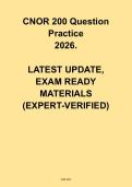CNOR 200 Question Practice 2026 &vert; CNOR Mock Exam&comma; Practice Questions & Perioperative Nursing Certification Prep