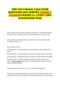 C957 Unit 4 Module 4 Quiz EXAM QUESTIONS AND VERIFIED CORRECT ANSWERS GRADED A&plus; -LATEST 2026-2027- 100- GUARANTEED PASS&period;docx&NewLine;&NewLine;