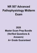 NR 507 Advanced Pathophysiology Midterm Exam&colon; Complete Study Guide & Practice Questions &lpar;PDF&rpar;