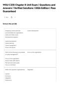 WGU C235 Chapter 8 Unit Exam &vert; Questions and&NewLine;Answers &vert; Verified Solutions &vert; 2026 Edition &vert; Pass&NewLine;Guaranteed