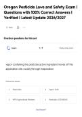 OREGON PROPERTY LAW Exam &vert;&NewLine;Questions with 100&percnt; Correct Answers &vert;&NewLine;Verified &vert; Latest Update 2026&sol;2027