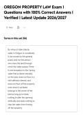 Oregon Real Estate &vert; Agency - Master&NewLine;Deck Exam &vert; Questions with 100&percnt; Correct&NewLine;Answers &vert; Verified &vert; Latest Update&NewLine;2026&sol;2027