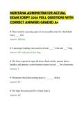 MONTANA ADMINISTRATOR ACTUAL&NewLine;EXAM SCRIPT 2026 FULL QUESTIONS WITH&NewLine;CORRECT ANSWERS GRADED A&plus;