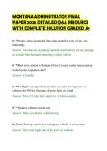 MONTANA ADMINISTRATOR&NewLine;CERTIFICATION PAPER 2026 COMPLETE&NewLine;QUESTIONS AND VERIFIED ANSWERS&NewLine;GRADED A&plus;