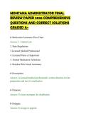 MONTANA ADMINISTRATOR FINAL&NewLine;REVIEW PAPER 2026 COMPREHENSIVE&NewLine;QUESTIONS AND CORRECT SOLUTIONS&NewLine;GRADED A&plus;