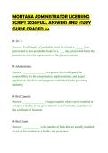 MONTANA ADMINISTRATOR LICENSING&NewLine;SCRIPT 2026 FULL ANSWERS AND STUDY&NewLine;GUIDE GRADED A&plus;