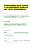 MONTANA ADMINISTRATOR PRACTICE&NewLine;TEST 2026 COMPREHENSIVE QUESTIONS&NewLine;WITH VERIFIED ANSWERS GRADED A&plus;