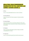 MP100 FINAL EXAM COMPREHENSIVE&NewLine;EXAMINATION TEST FULL QUESTIONS AND&NewLine;CORRECT ANSWERS GRADED A&plus;