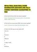 MP100 FINAL EXAM FINAL PAPER&NewLine;EXAMINATION QUESTIONS AND FULLY&NewLine;CORRECT RESPONSES GUARANTEED TO&NewLine;PASS