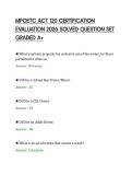 MPOETC ACT 120 CERTIFICATION&NewLine;EVALUATION 2026 SOLVED QUESTION SET&NewLine;GRADED A&plus;&NewLine;