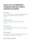 MPOETC ACT 120 COMPREHENSIVE&NewLine;EXAMINATION GUIDE 2026 COMPLETE&NewLine;QUESTIONS AND ANSWERS