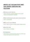 MPOETC ACT 120 EXAM STUDY SHEET&NewLine;2026 UPDATED QUESTIONS AND&NewLine;SOLUTIONS&NewLine;