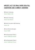 MPOETC ACT 120 FINAL PAPER 2026 FULL&NewLine;QUESTIONS AND CORRECT ANSWERS