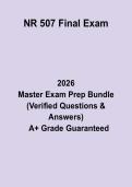 NR 507 Final Exam&colon; Complete Advanced Pathophysiology Study Guide & Practice Questions &lpar;PDF&rpar;