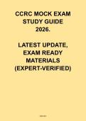 CCRC Mock Exam Study Guide 2026 &vert; ACRP Certified Clinical Research Coordinator Practice Test & Exam Prep