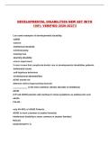 DEVELOPMENTAL DISABILITIES NEW SET WITH 100&percnt; VERIFIED 2026-2027&excl;&excl;