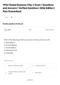 WGU Global Business CHp 4 Exam &vert; Questions&NewLine;and Answers &vert; Verified Solutions &vert; 2026 Edition &vert;&NewLine;Pass Guaranteed
