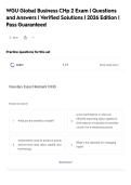 WGU Global Business CHp 2 Exam &vert; Questions&NewLine;and Answers &vert; Verified Solutions &vert; 2026 Edition &vert;&NewLine;Pass Guaranteed