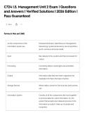 C724 I&period;S&period; Management Unit 2 Exam &vert; Questions&NewLine;and Answers &vert; Verified Solutions &vert; 2026 Edition &vert;&NewLine;Pass Guaranteed