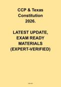 CCP & Texas Constitution 2026 &vert; Texas Code of Criminal Procedure Study Guide&comma; Practice Questions & TCOLE Exam Prep