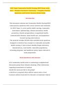 Community Health Nursing Exam Questions and Answers All Sets latest update 